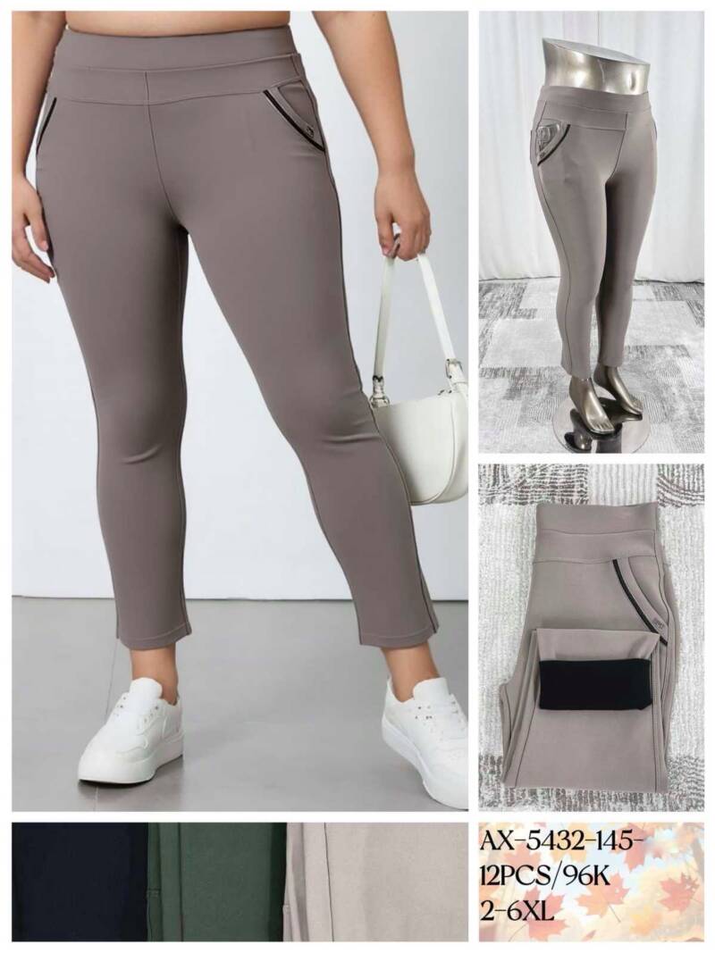 Leginsy damskie Roz 2XL-6XL,1 kolor Paczka 12 szt